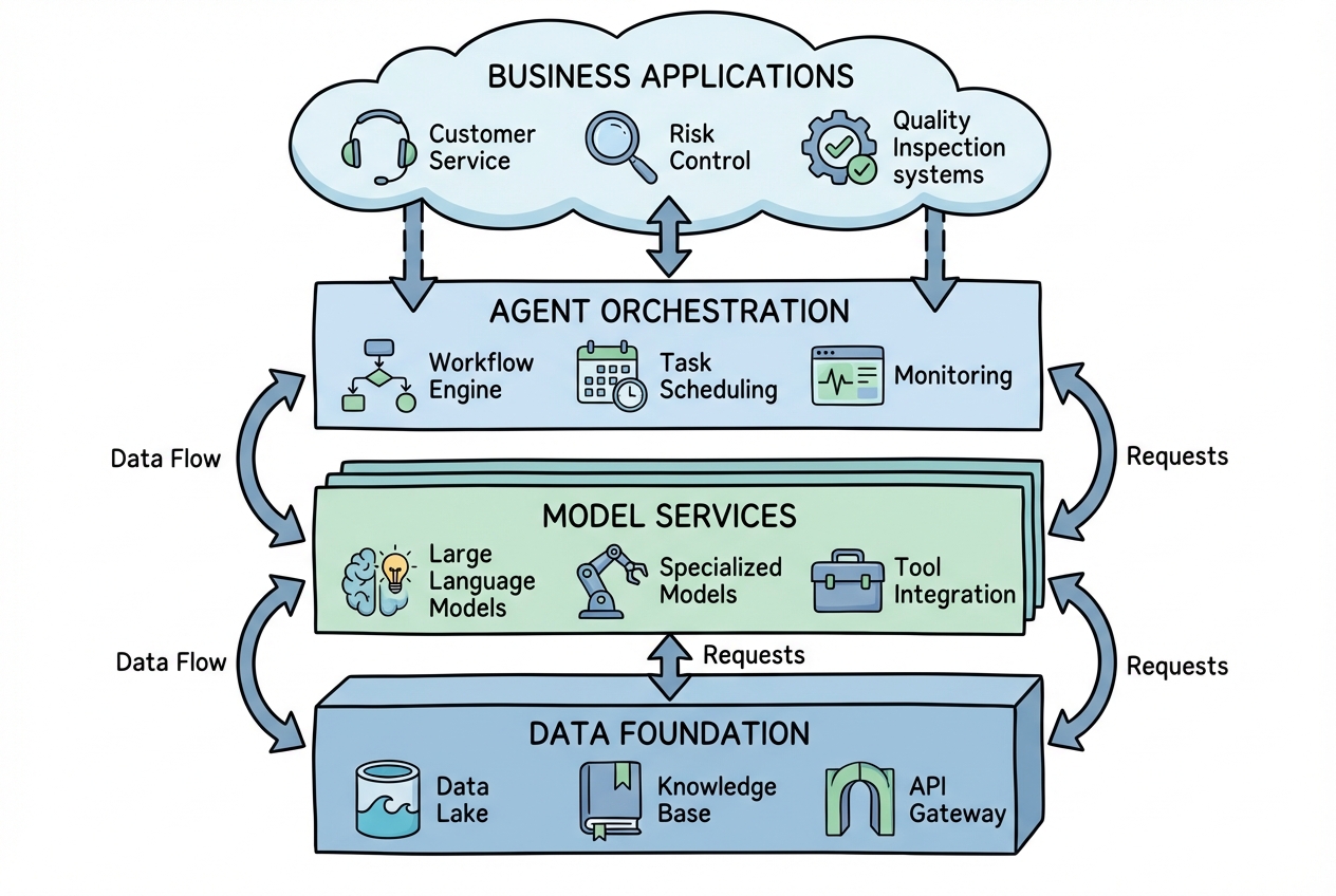 企业级智能体技术架构图